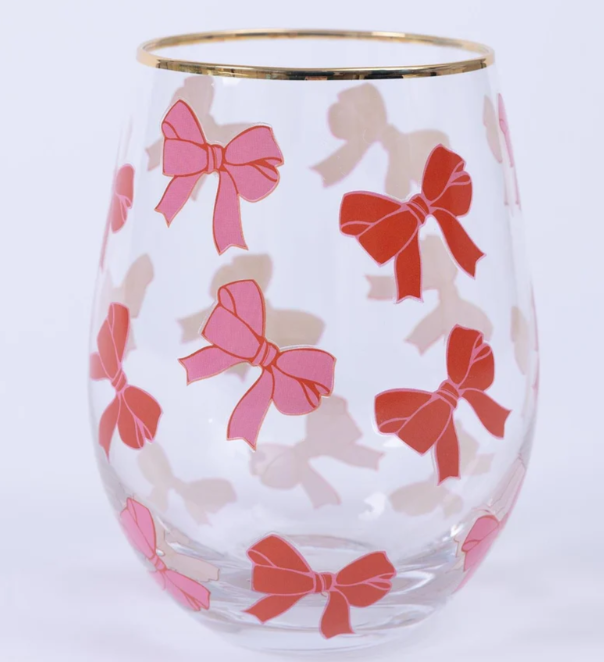 STEMLESS WINE GLASS BOWS