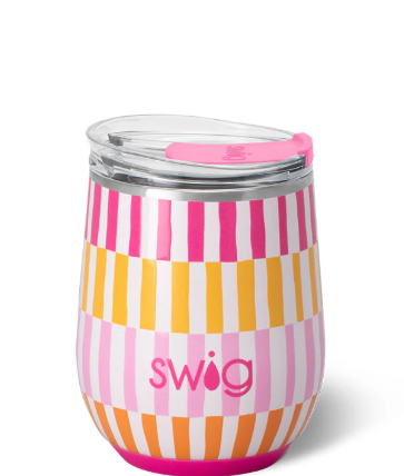 SHERBET STRIPE WINE CUP 12OZ