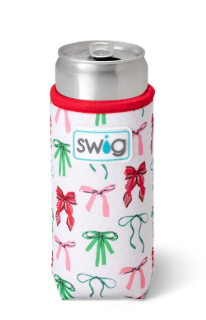 RIBBONS AND BOWS SLIM CAN COOLIE