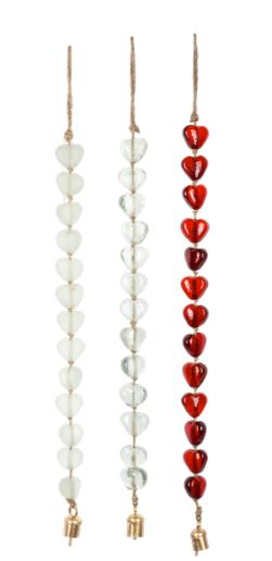 GLASS HEART WINDCHIME