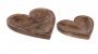 HEART TRAY 2 PC WOOD