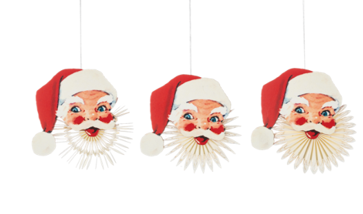 SANTA FAN ORNAMENTS