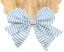 BLUE STRIPE FABRIC BOW