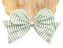 GREEN STRIPE FABRIC BOW