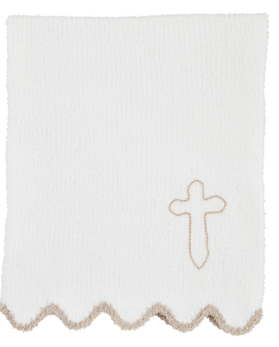 CROSS SCALLOP BLANKET