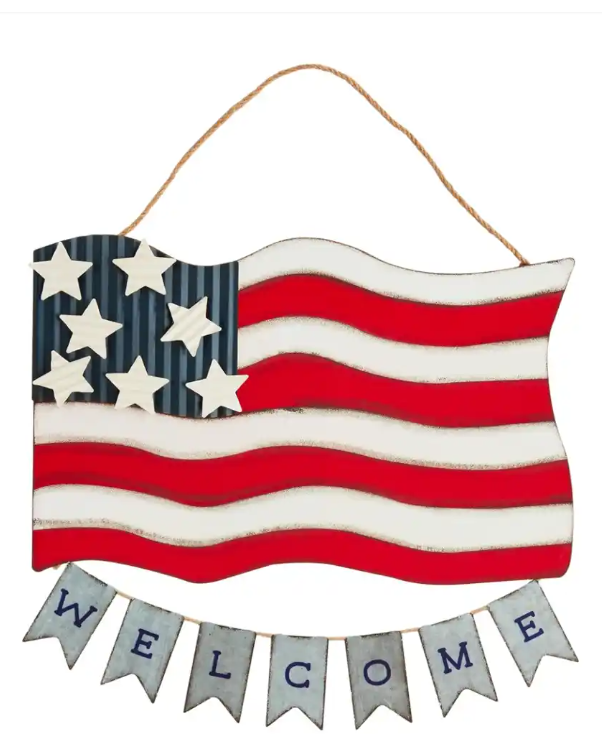 AMERICANA TIN DOOR HANGER