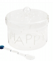HAPPY GLASS CANDY DISH SET