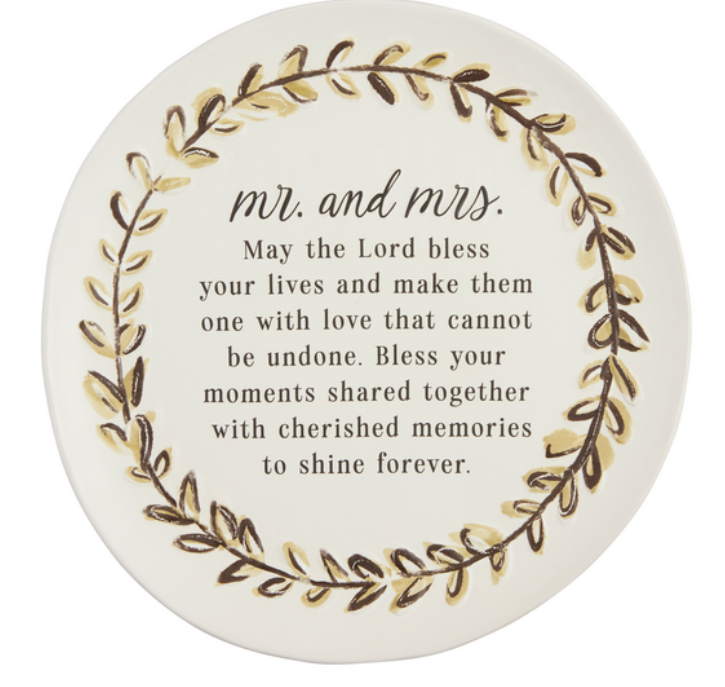 MR & MRS BLESSING PLATE