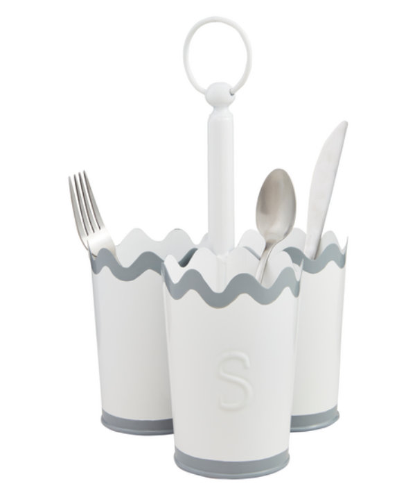 SCALLOPED UTENSIL HOLDER