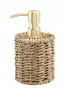 BROWN WOVEN SEAGRASS SOAP PUMP