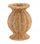 WIDE RESIN BASKET WEAVE VASE