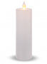 WHITE WAX LED PILLAR CANDLE 2X6