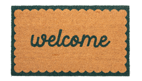 SCALLOP EDGE WELCOME DOORMAT