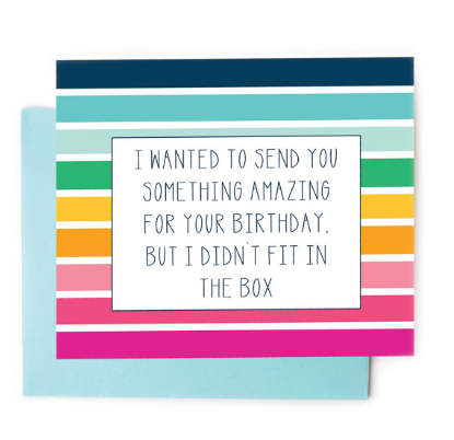I DIDN'T FIT BIRTHDAY CARD