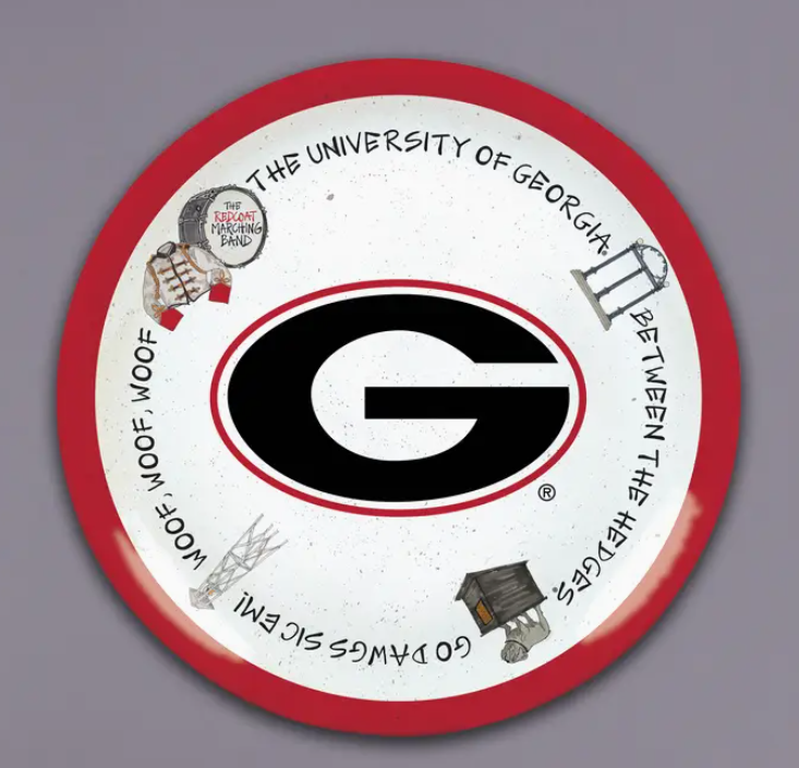 UGA 13.5IN ROUND PLATTER