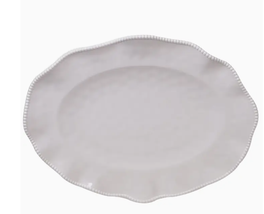 CREAM PERLETTE OVAL PLATTER