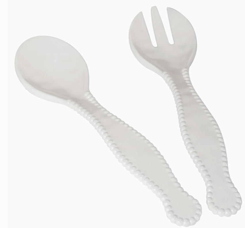 PERLETTE CREAM SALAD SERVERS 2PC