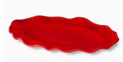 RED OVAL MELAMINE PLATTER