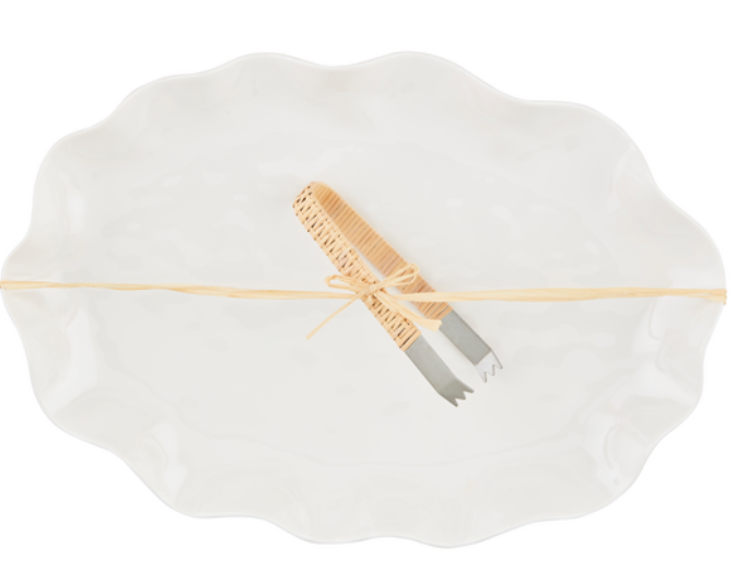 RUFFLED MELAMINE PLATTER