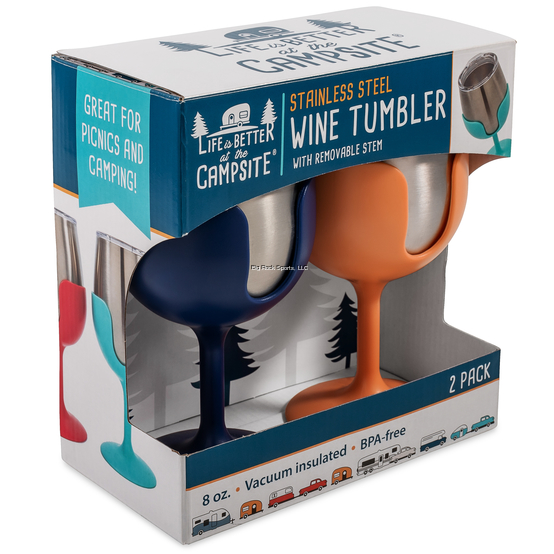 CAMCO WINE TUMBLER SET 8OZ