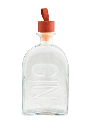 GIN GLASS LEATHER DECANTER