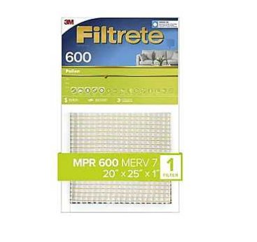AIR POLLEN FILTER 20X25X1IN