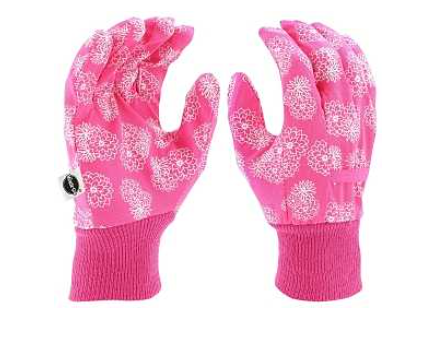 PINK FLOWER GARDEN GLOVES M/L