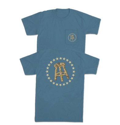 BLUE BARSTOOL CAMO LOGO TEE
