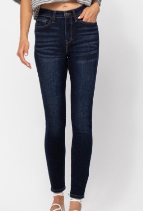 HI-WAIST SKINNY HANDSANDED