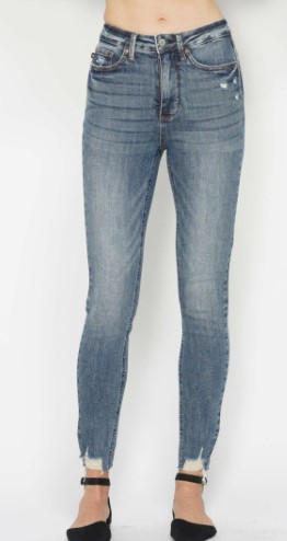 TUMMY CONTROL VINTAGE WASH HEM SKINNY