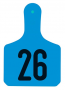 NUMBERED BLUE CALF TAGS 26-50
