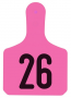 NUMBERED PINK CALF TAGS 26-50