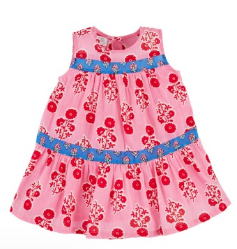 MIXED BLOCKED PRINT DRESS