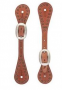 LEATHER RUSSET YTH SPUR STRAPS