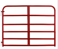 6 BAR RED ROUND CRN GATE 6'