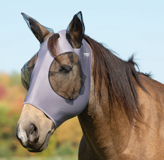 GRAY COOLCORE LYCRA FLY MASK
