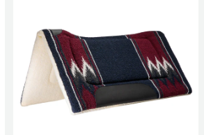 BURGUNDY/NAVY CONTOUR SADDLE PAD