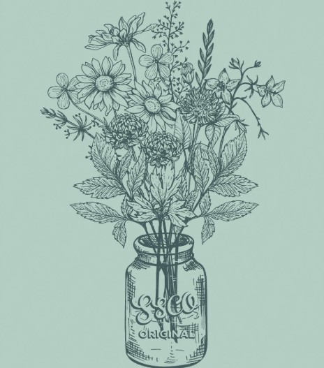 YTH FALL BLOOMS MINT TEE