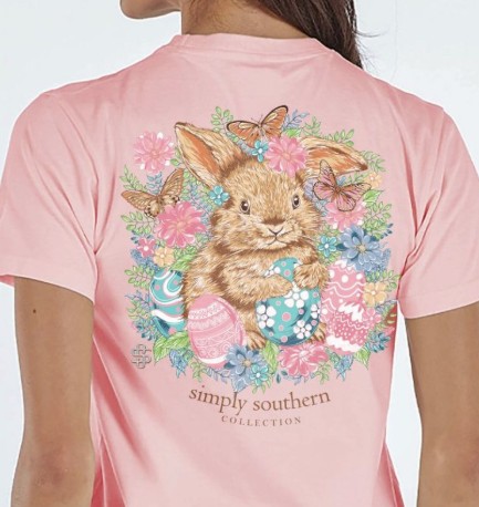 YTH SS BUNNY PEACH TEE