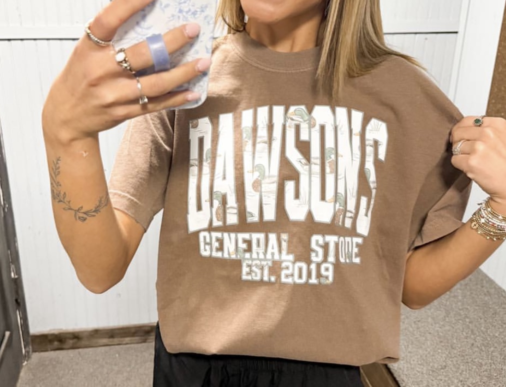 YTH DAWSONS DUCK BRN TEE