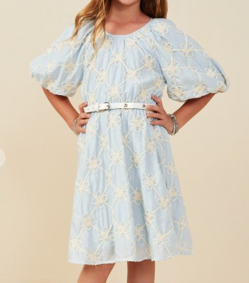 FLORAL EMBROIDERED DRESS