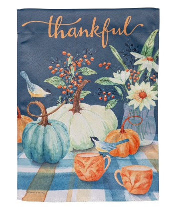 THANKFUL HARVEST SUEDE GRDN FLAG