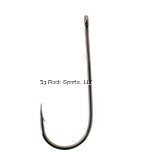 BLACK CHROME WORM HOOK 2/0 6PK