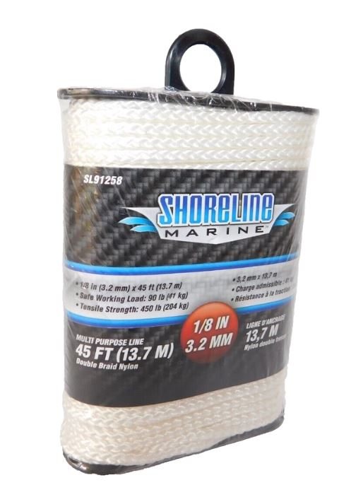 WHITE NYLON CAMPING CORD 45FT