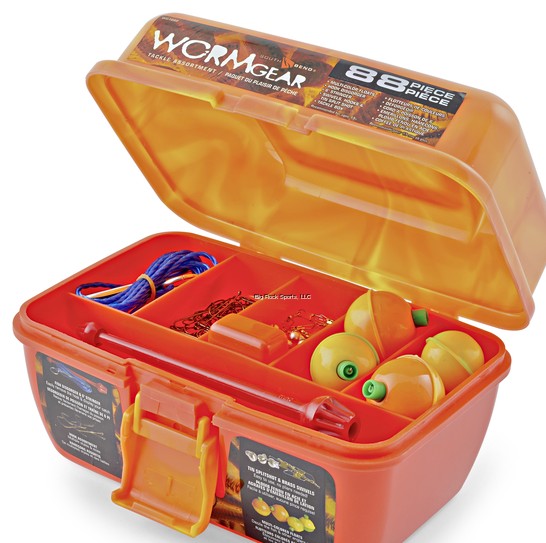 ORANGE 88-PIECE TACKLE BOX