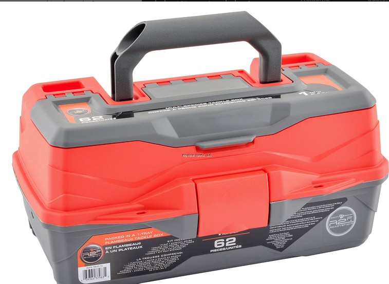 62 PIECE 1 TRAY TACKLE BOX