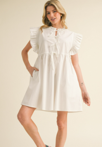 A LINE BOW DRESS