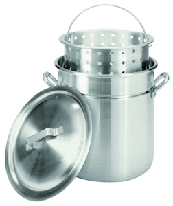 ALUM STOCK POT W/BASKET 42QT