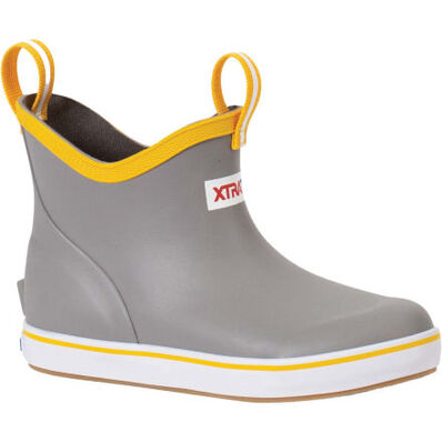 KIDS GR/YEL ANKLE DECK BOOT
