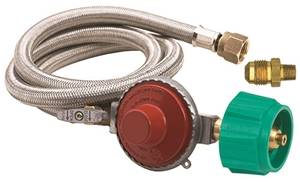 STEEL HOSE & REGULATOR 3/8X48"
